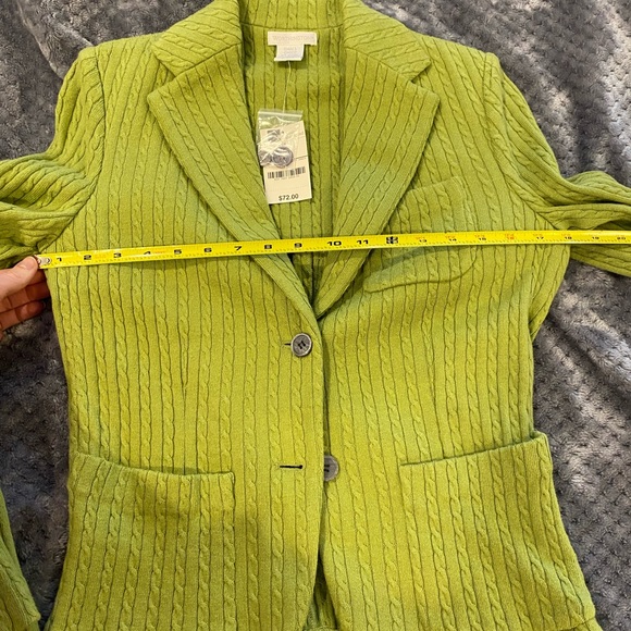 Sold Mercari Adorable New avacado green cable knit jacket blazer szS - Picture 10 of 10